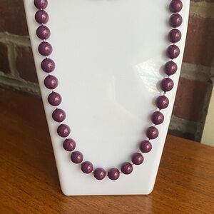 Vintage acrylic light weight Purple Beaded Necklace
